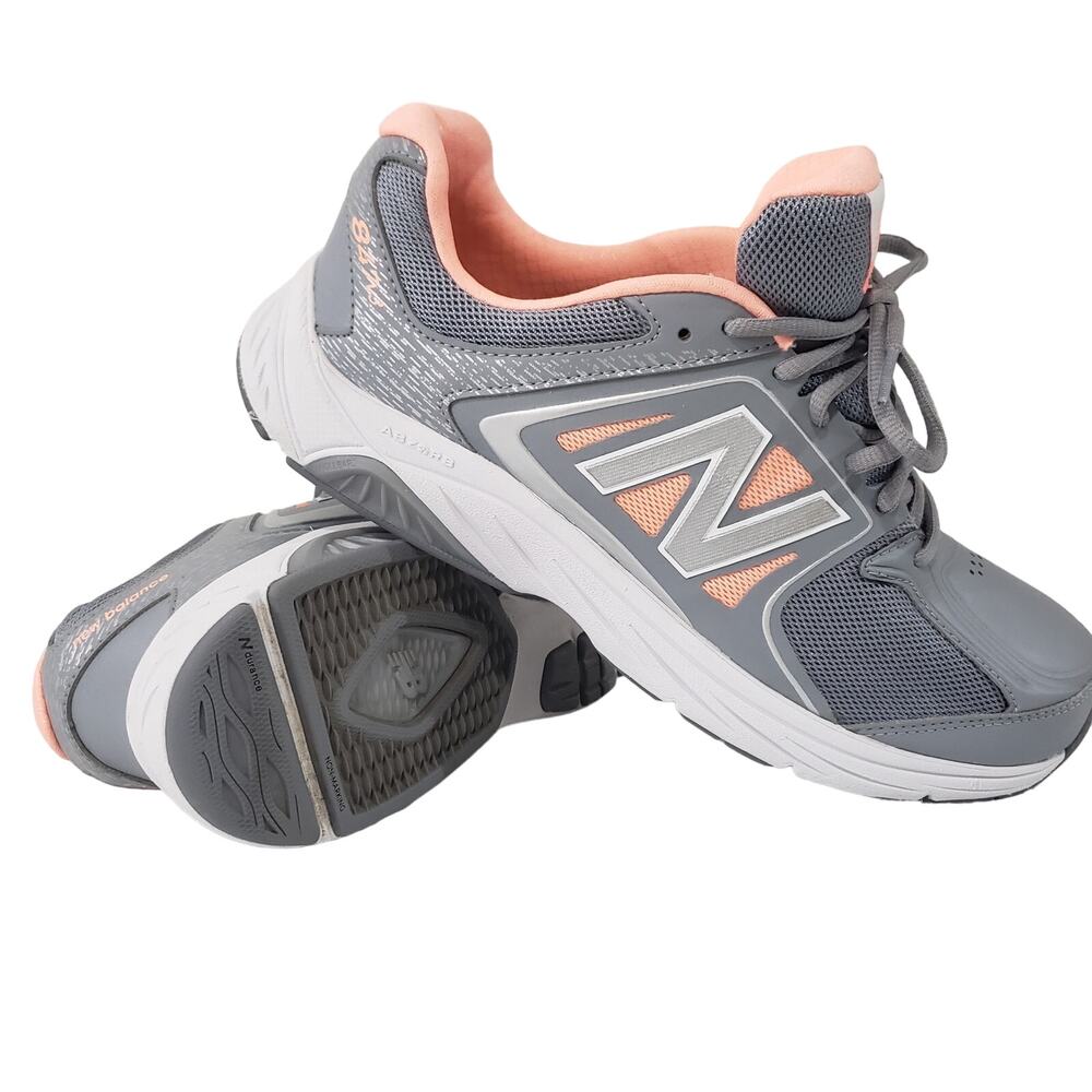 New Balance women's 847v3 walking running comfortable shoes gray pink size 9.5